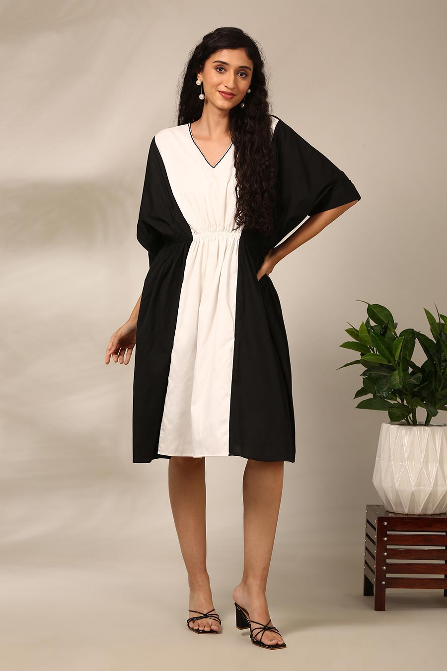 Black & White Panelled Dress