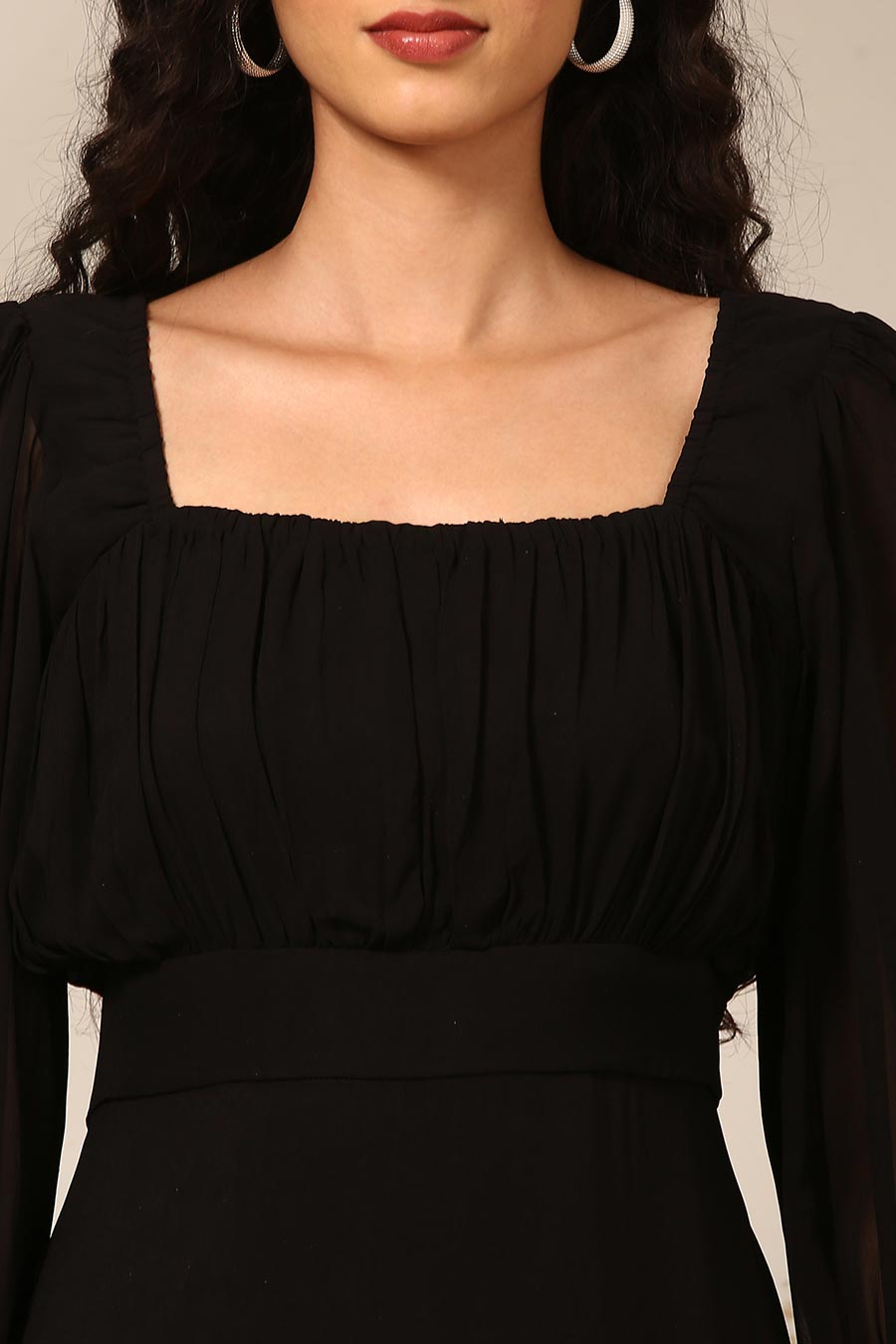 Black Embroidered Dress