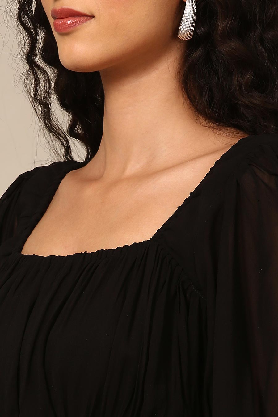 Black Embroidered Dress