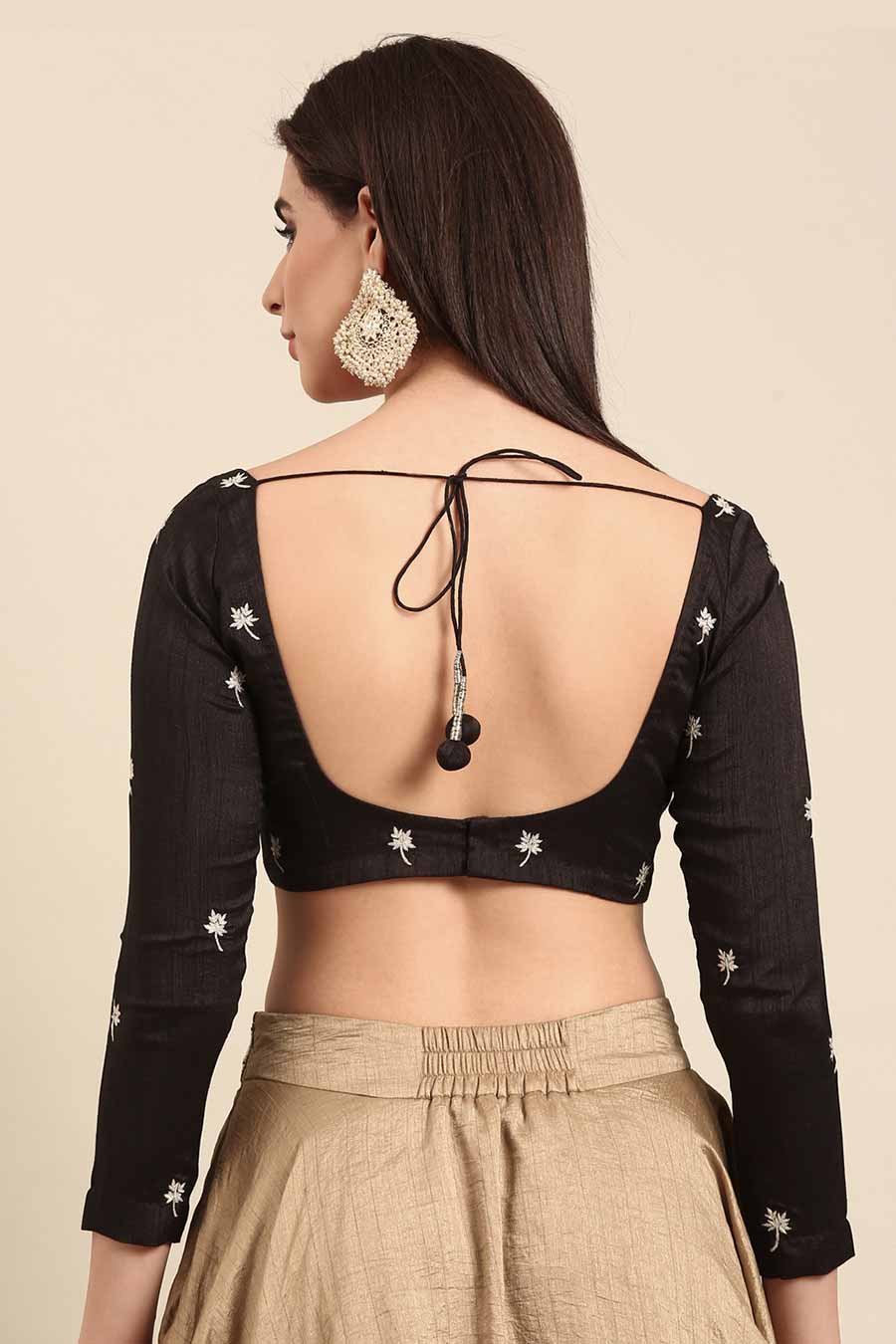 Black Embroidered Blouse
