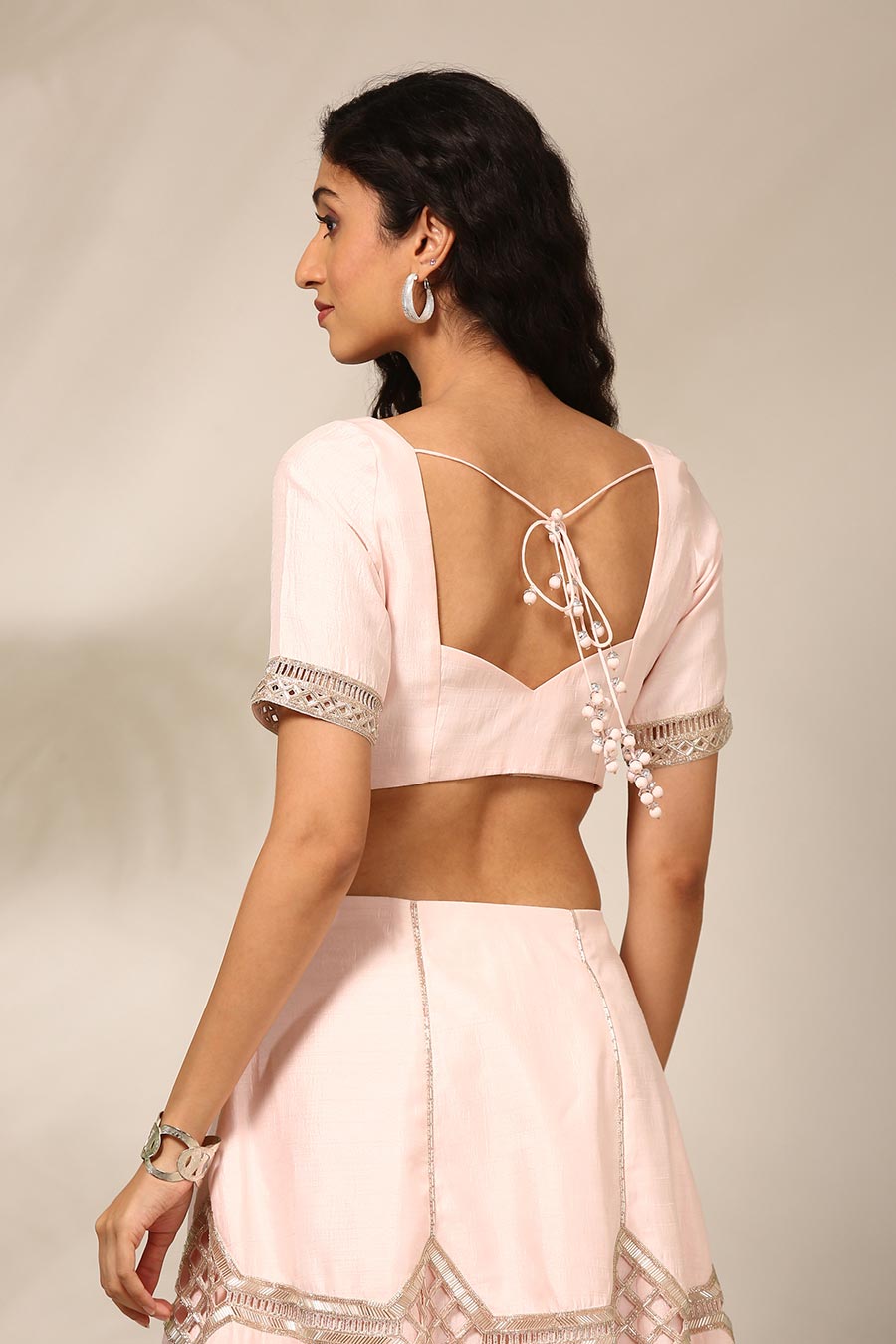 Light Pink Embellished Blouse