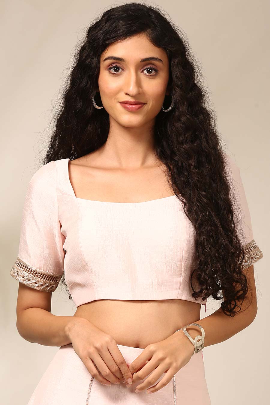 Light Pink Embellished Blouse