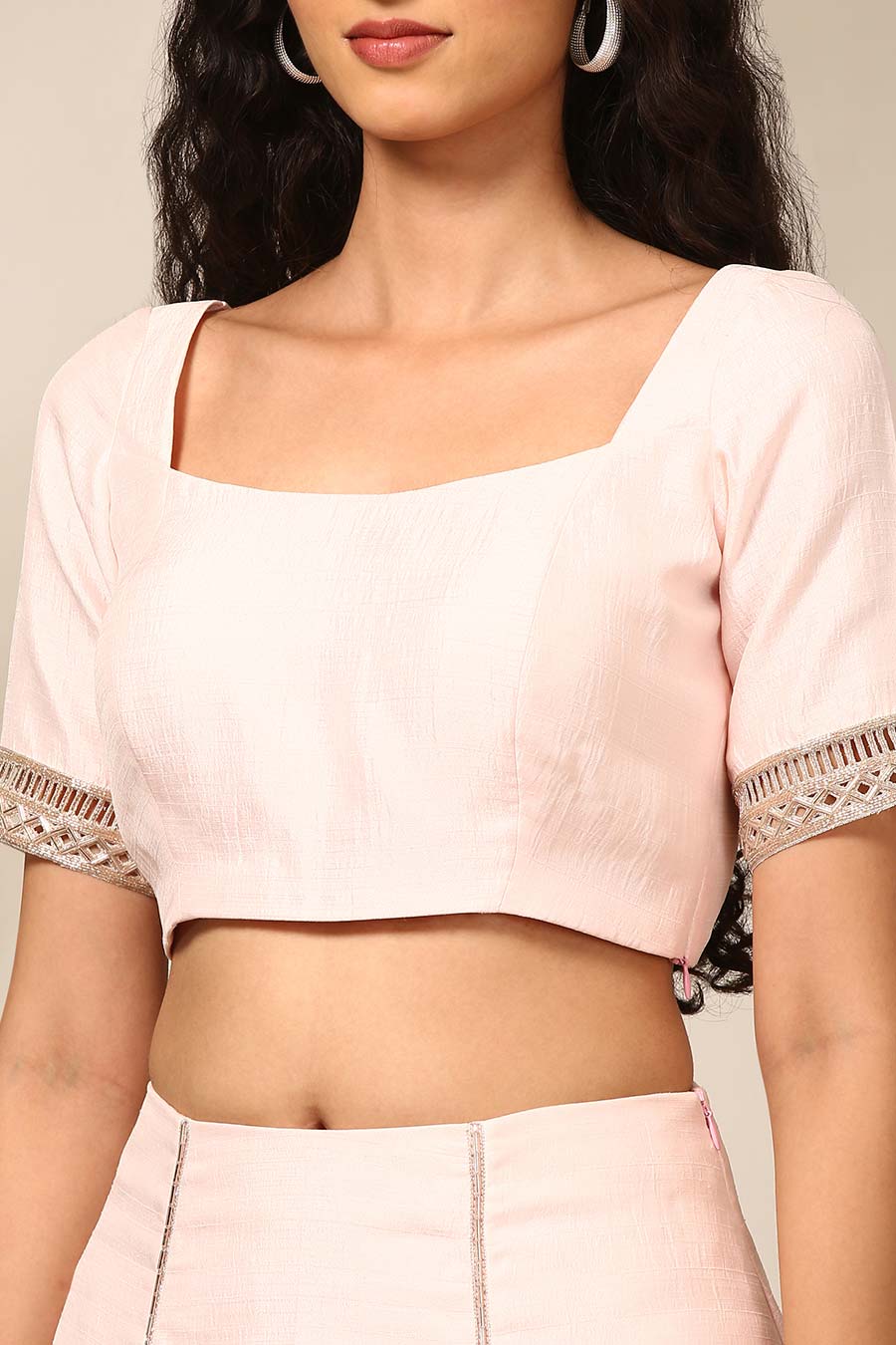 Light Pink Embellished Blouse