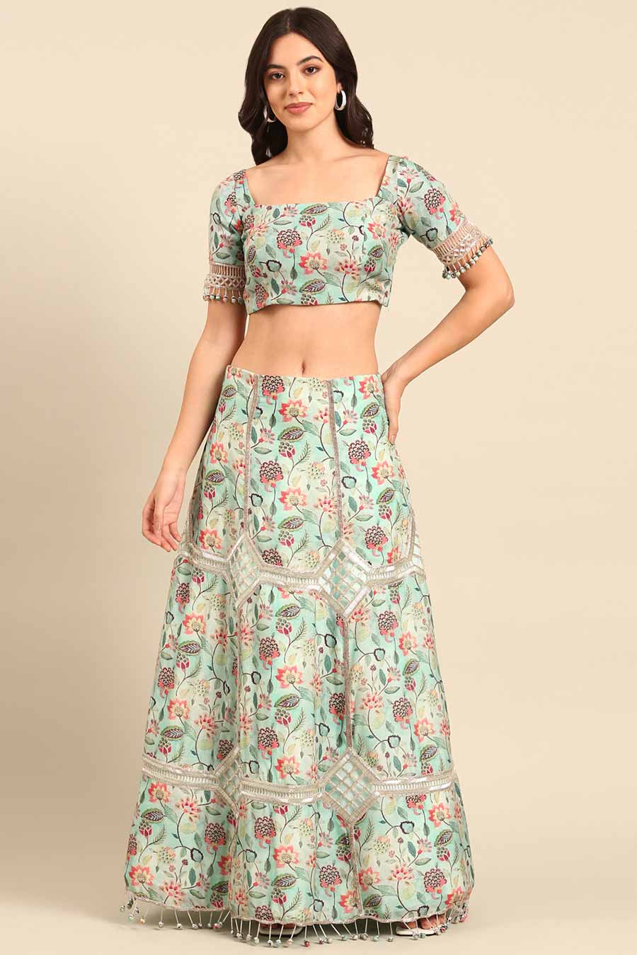Blue Printed Blouse