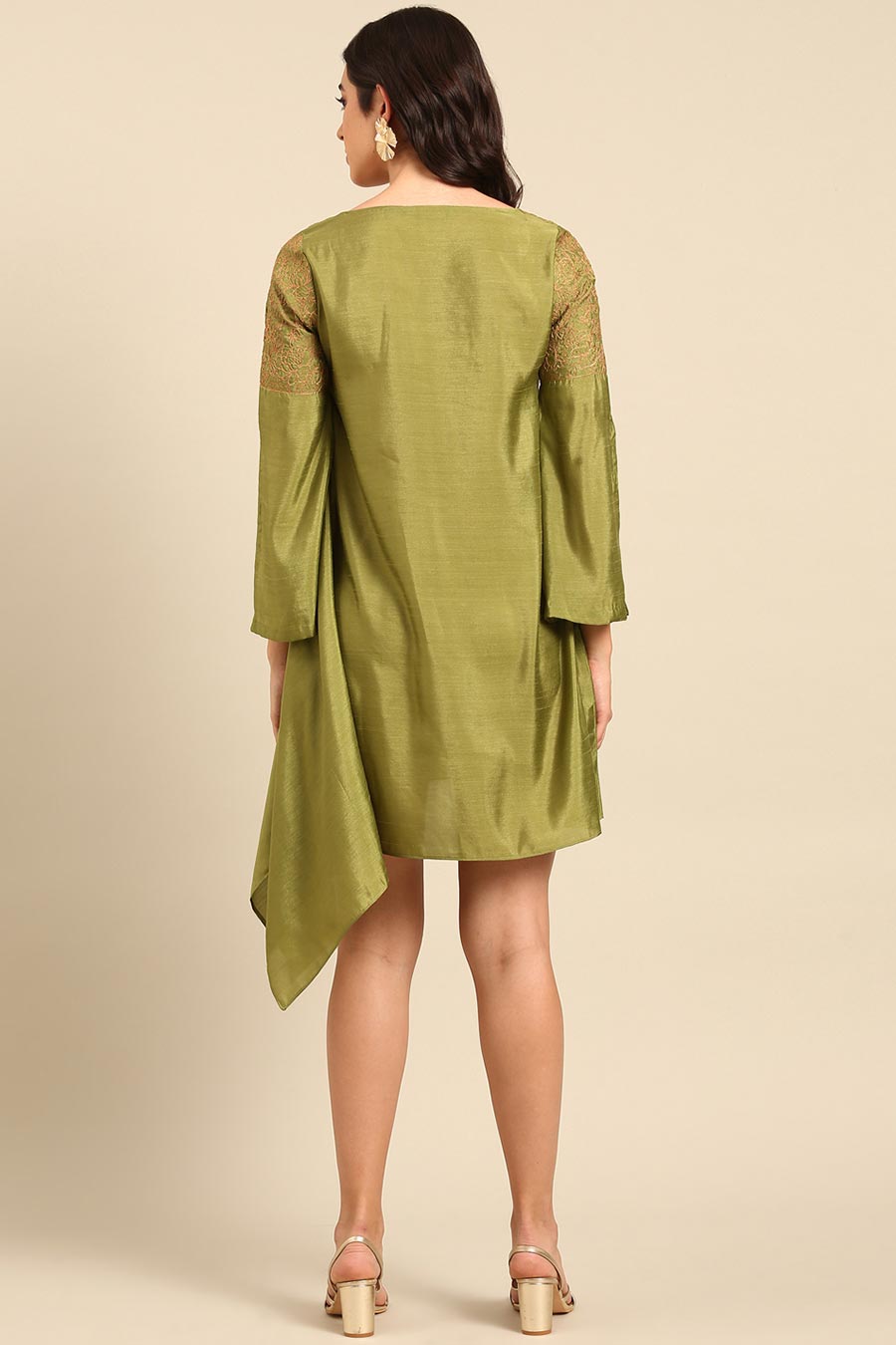Green Embroidered Tunic & Pant Co-Ord Set