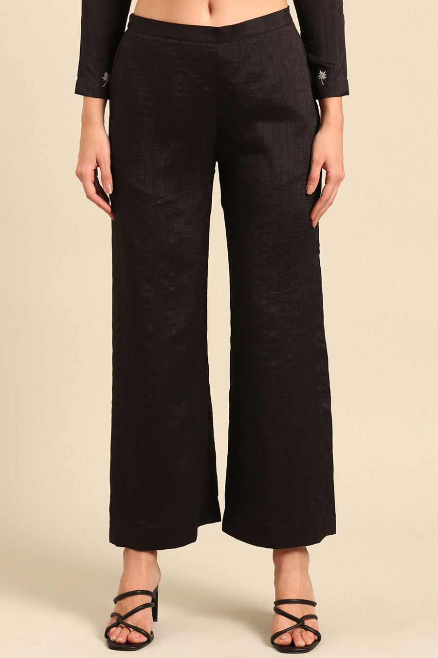 Black Embellished Kaftan & Pant Co-Ord Set
