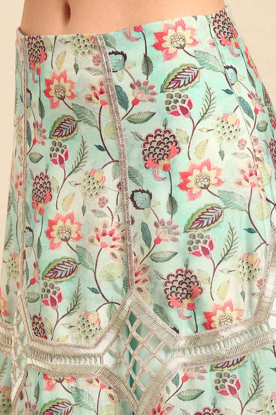 Blue Printed Lehenga