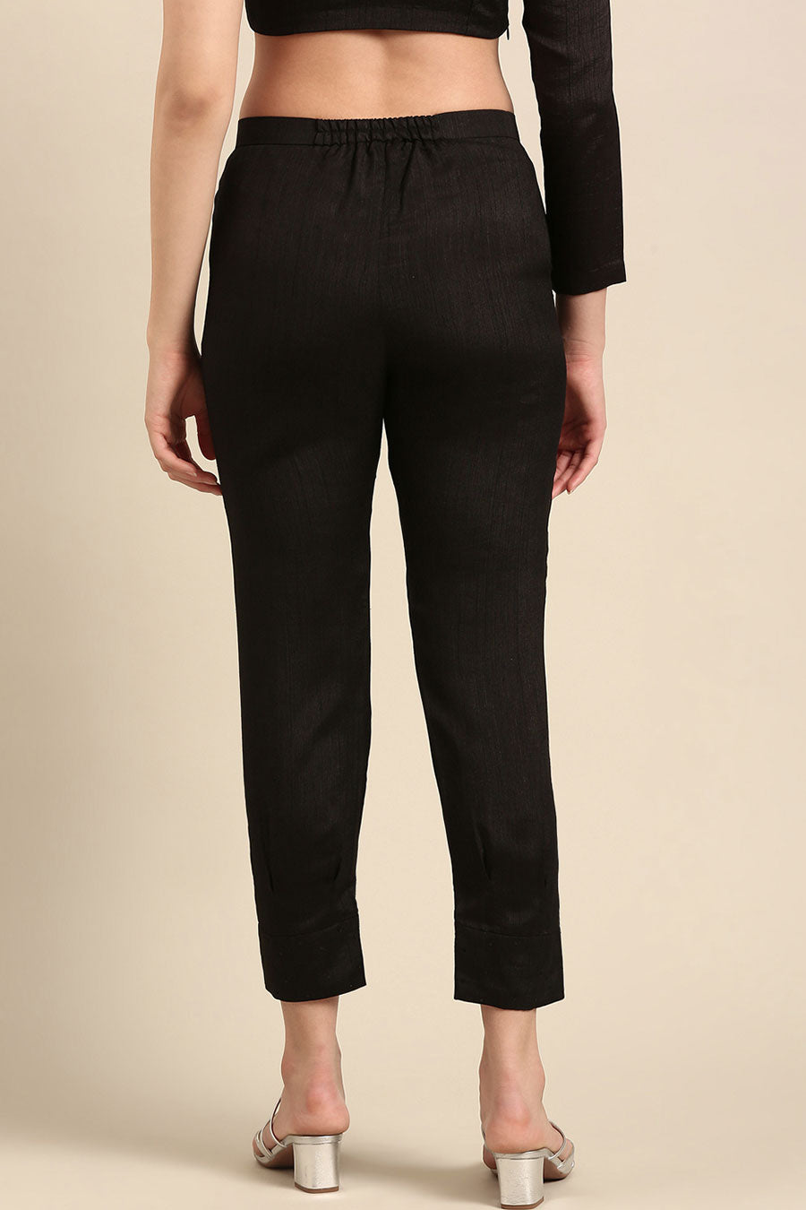 Black Straight-Cut Pant