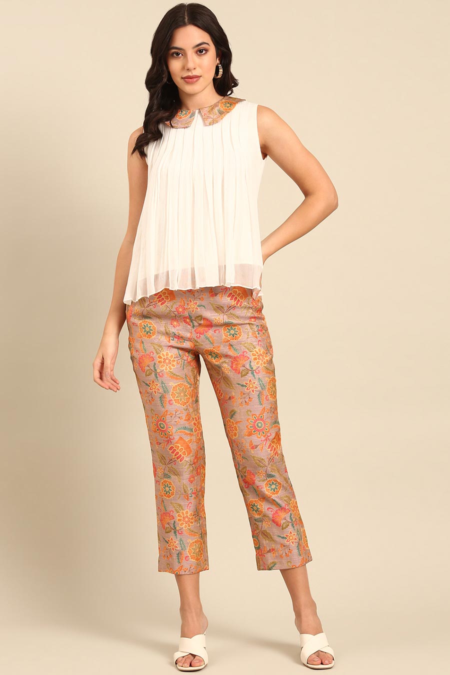 Pink Brocade Pants