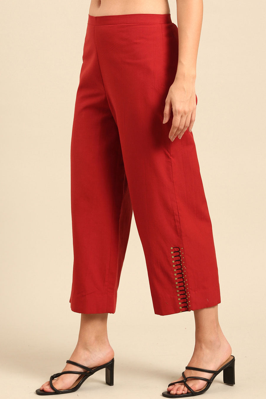 Red Flared Pants