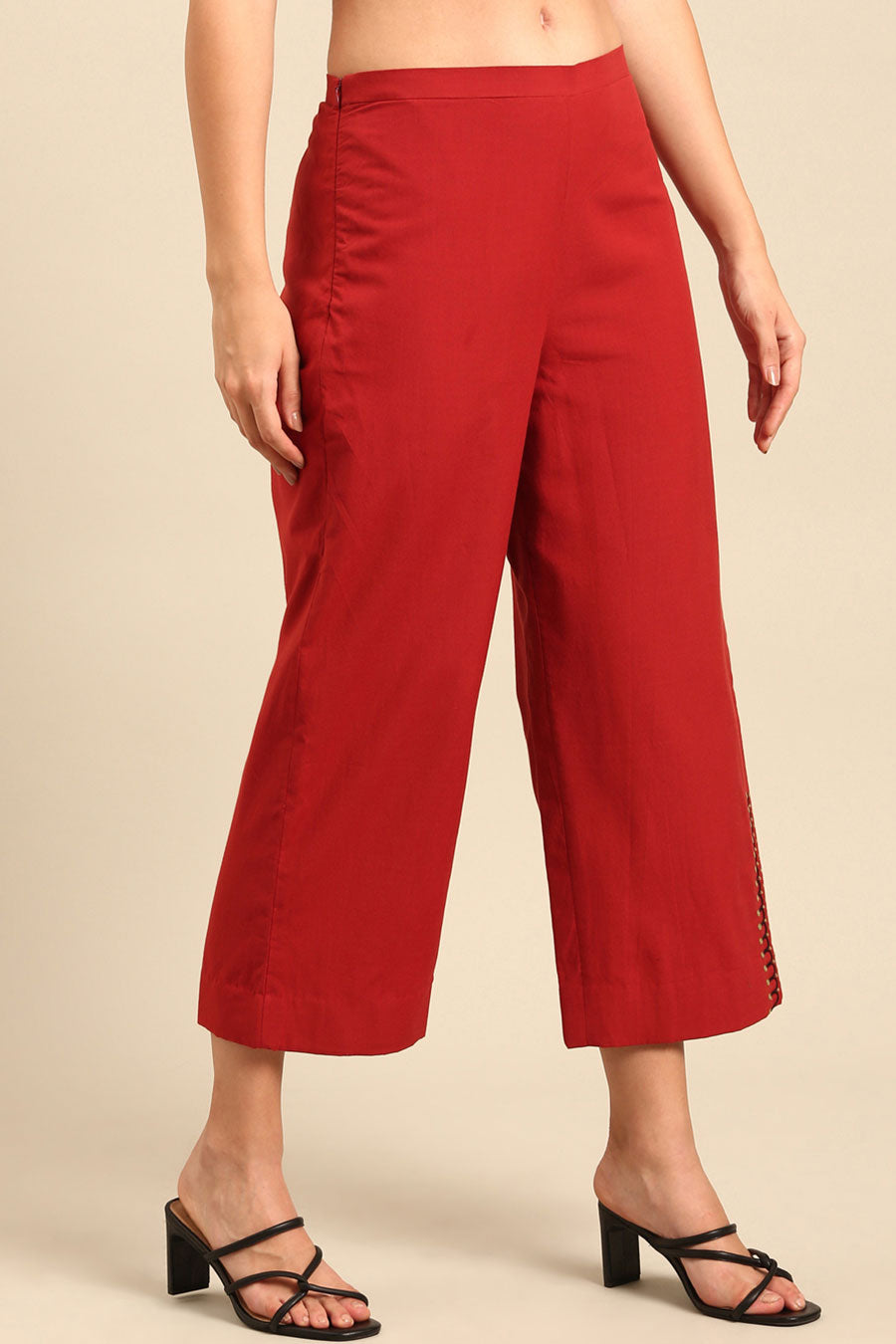 Red Flared Pants