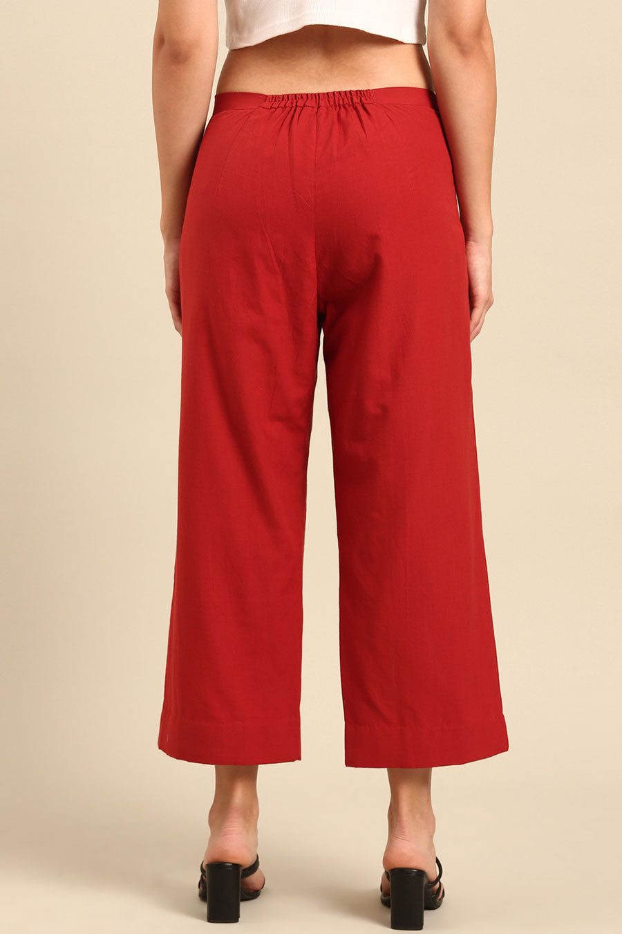 Red Flared Pants