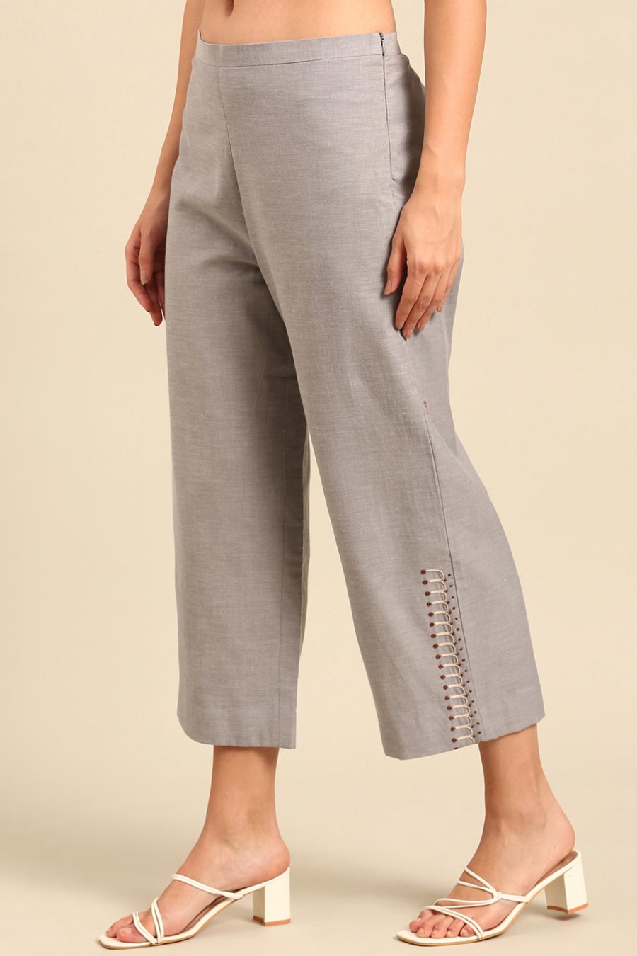 Grey Flared Pants