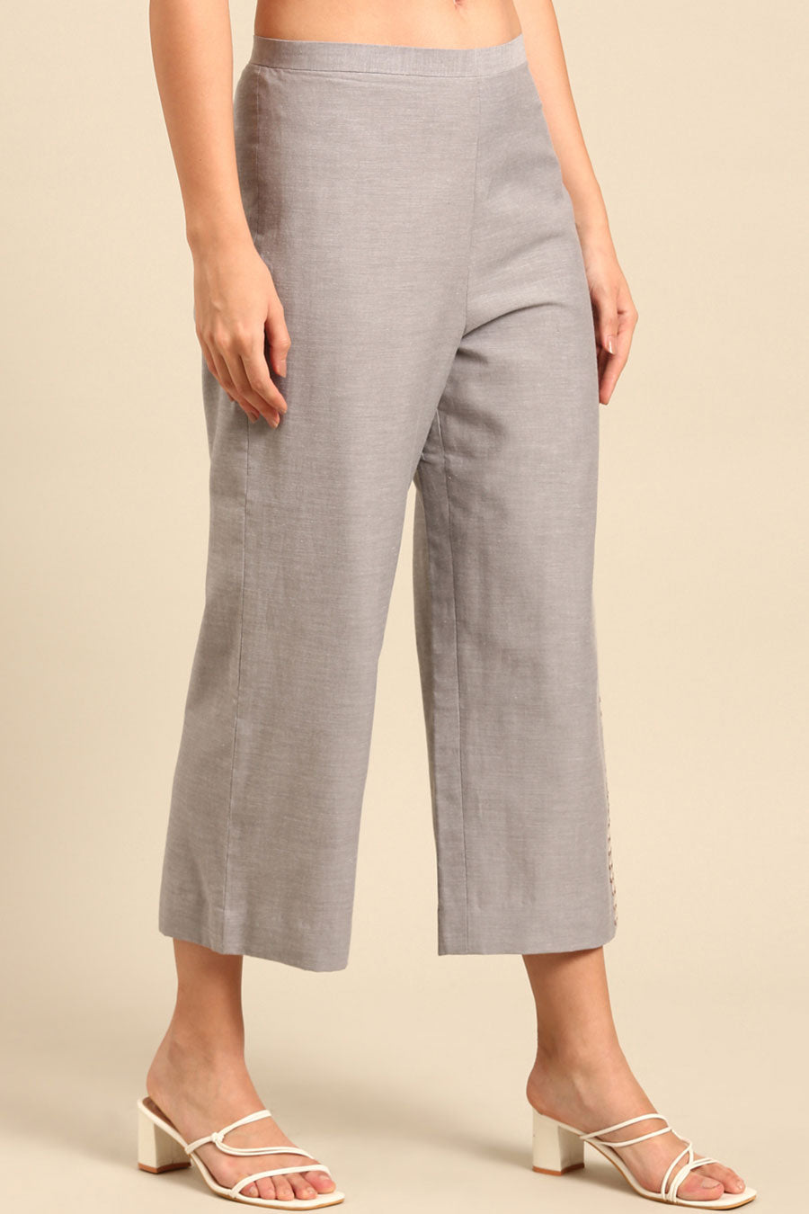 Grey Flared Pants