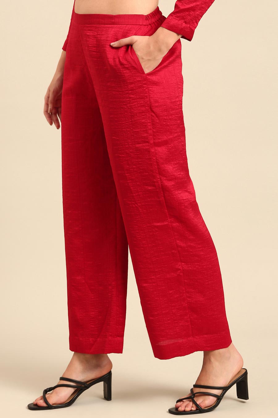 Red Flared Pants