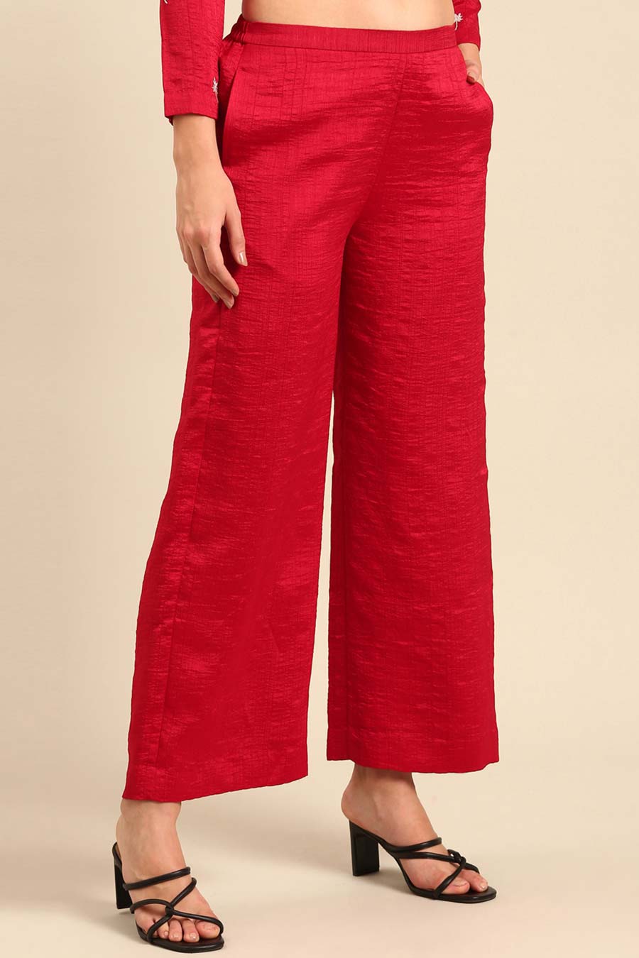 Red Flared Pants