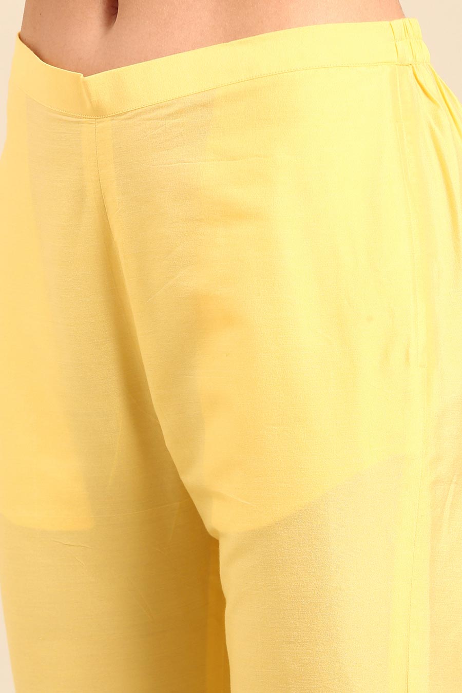 Yellow Embellished Pants