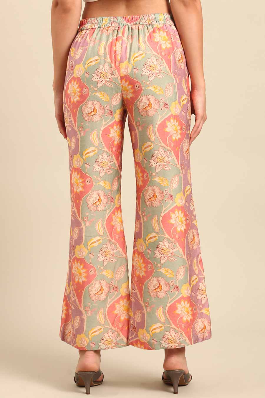 Peach Printed Pants