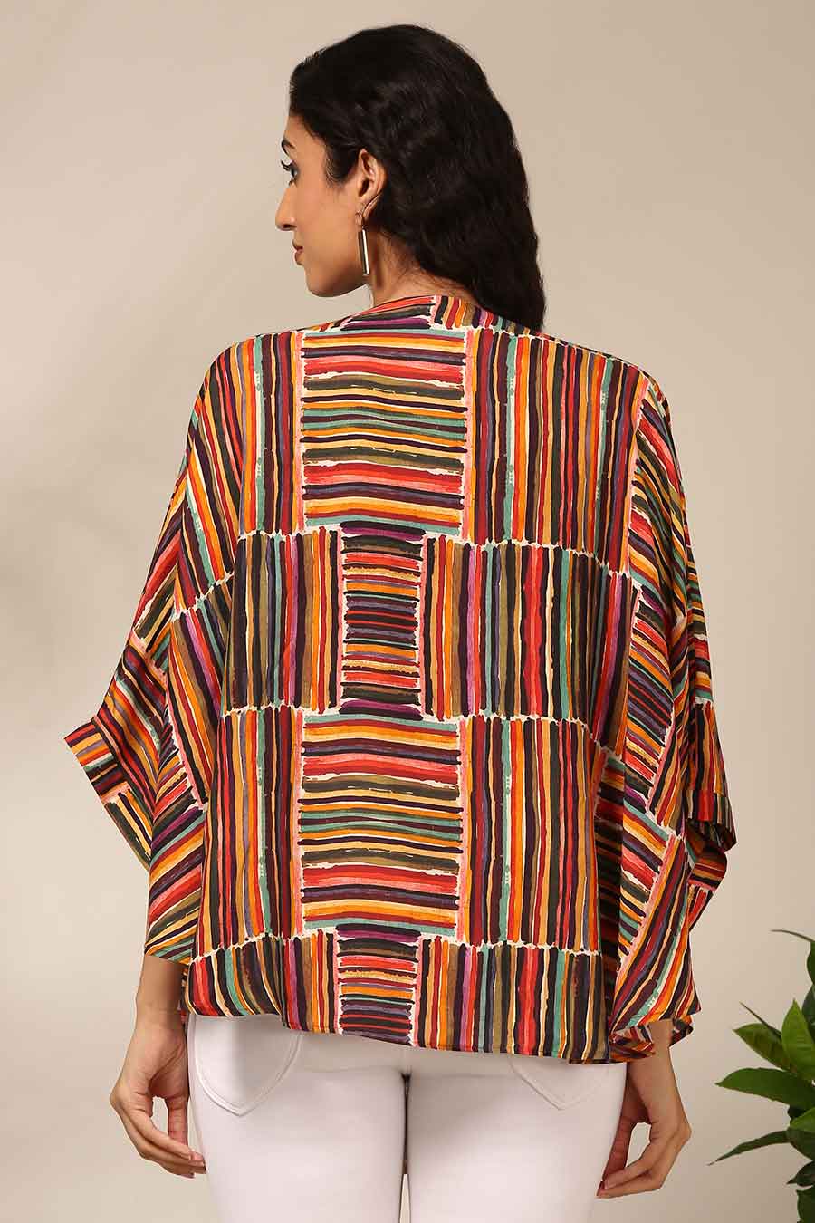 Multicolour Printed Draped Top