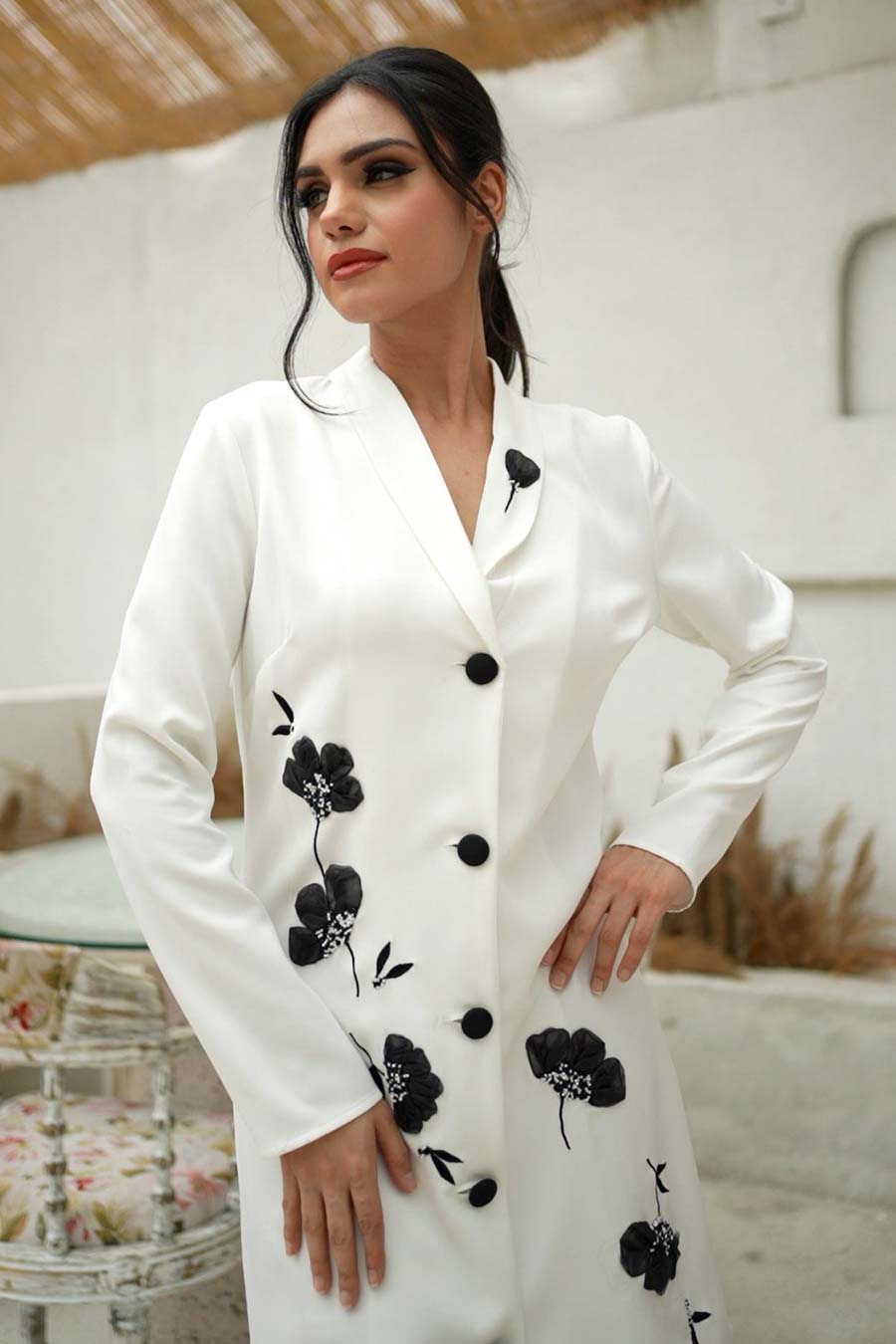 White Lily Blazer Dress