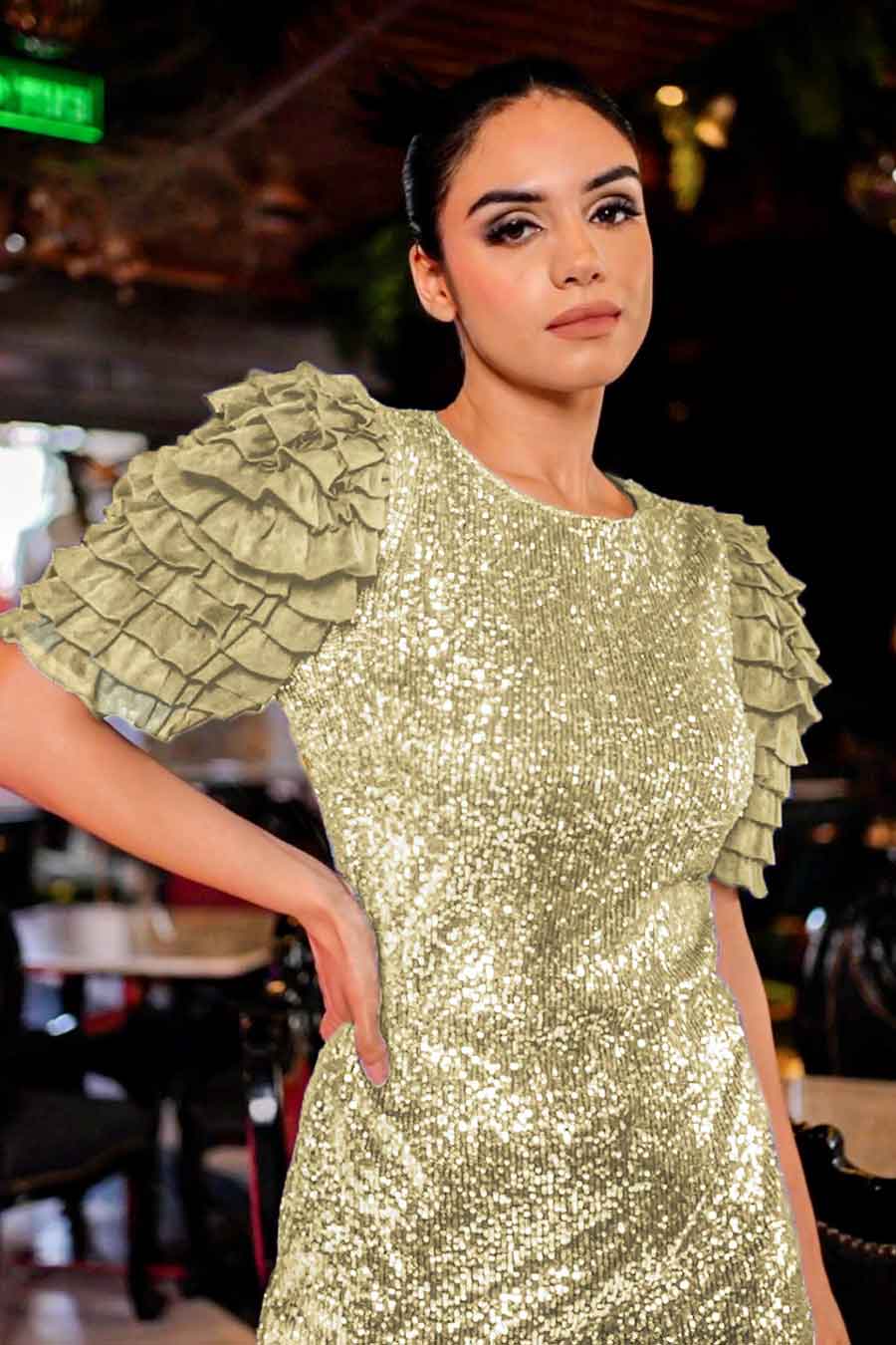 Golden Sequins Dress