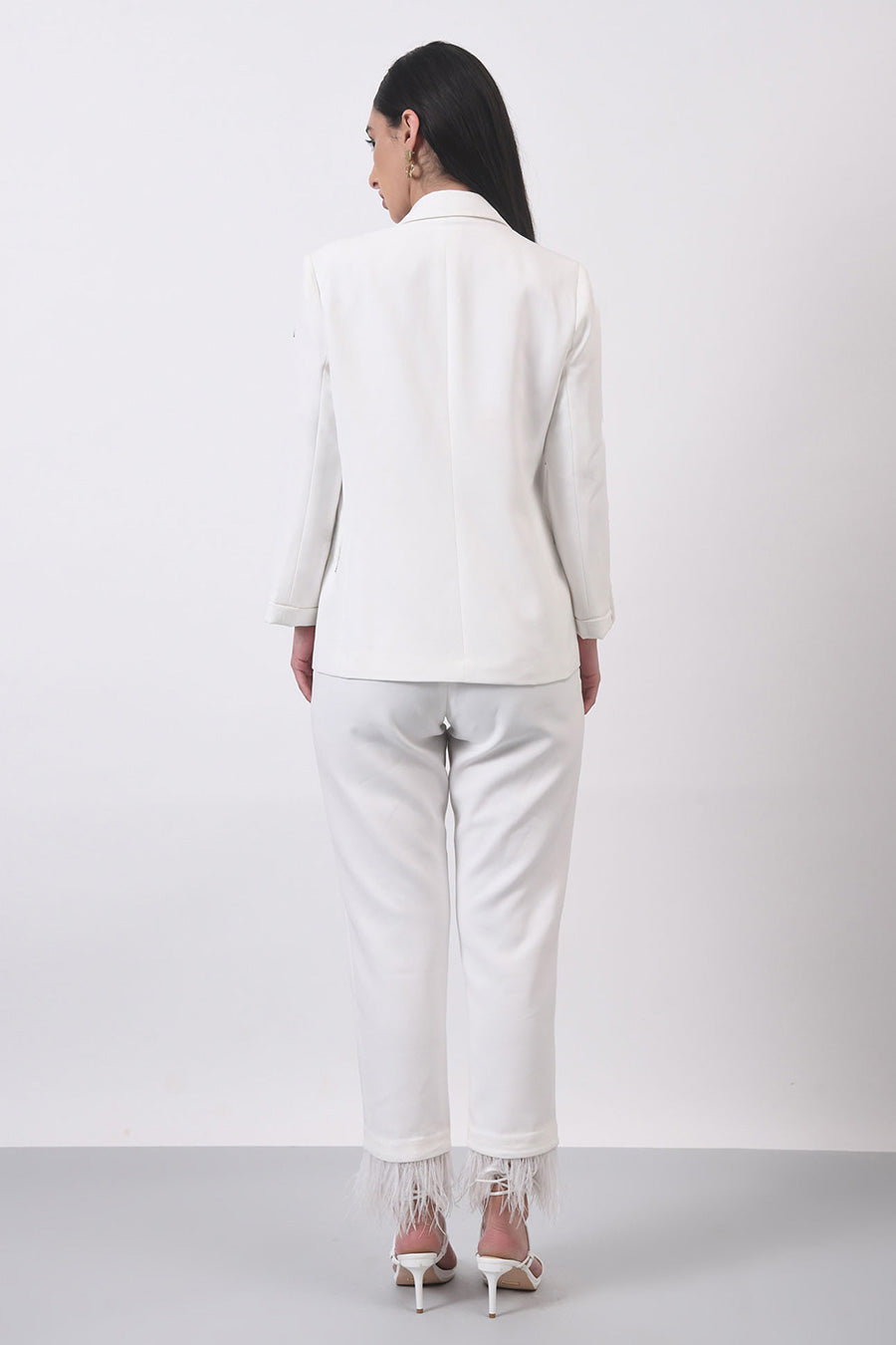 White Rocksy Front-Open Blazer
