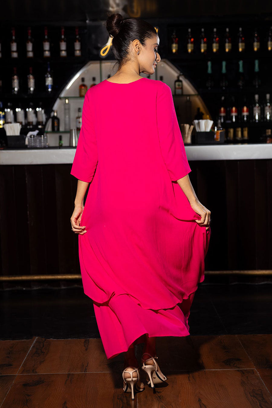 Pink Maxi Layer Dress