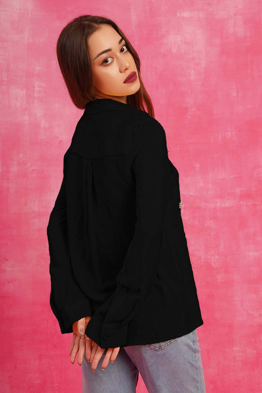 Black Embellished Shirt