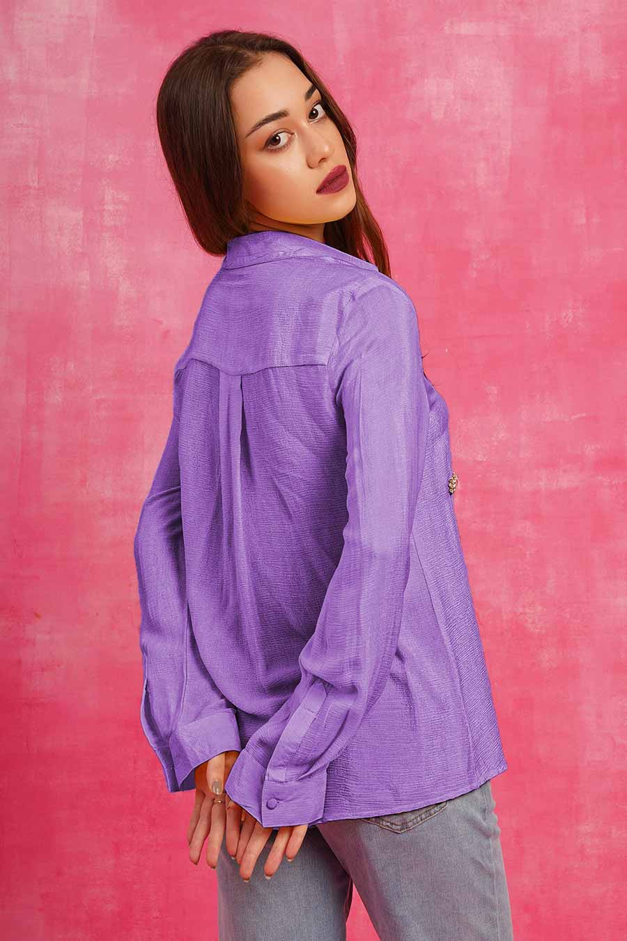 Lavender Embellished Shirt