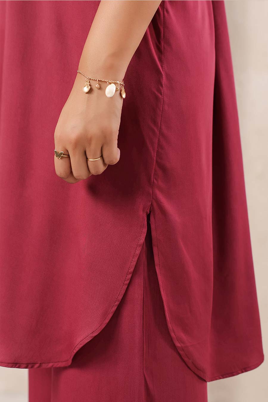 Wine Tunic & Pant Co-Ord Set