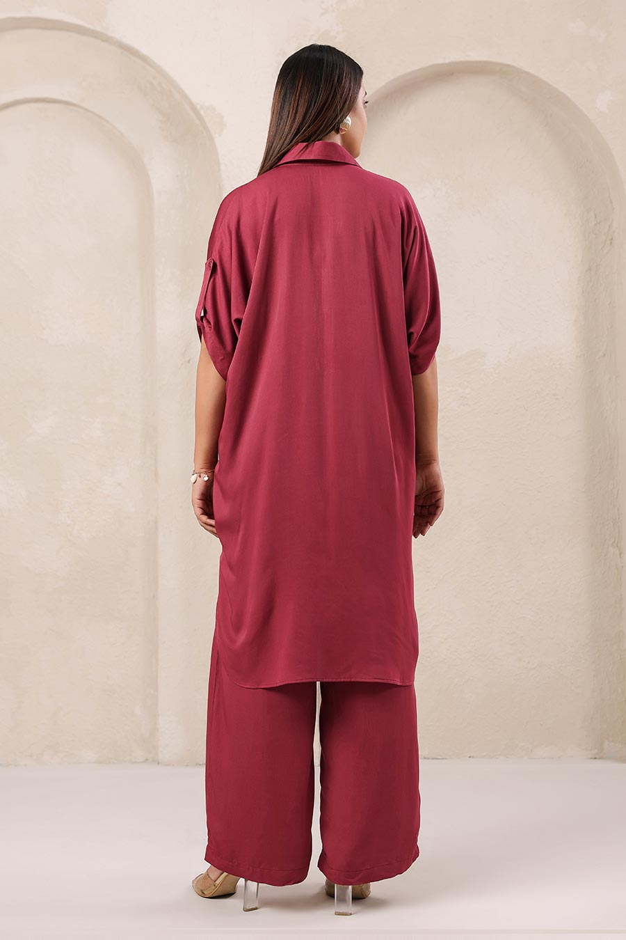 Wine Tunic & Pant Co-Ord Set