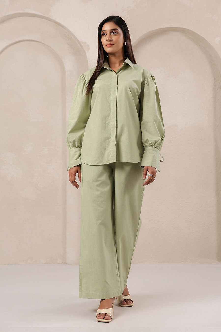 Sage Green Cotton Classic Co-Ord Set
