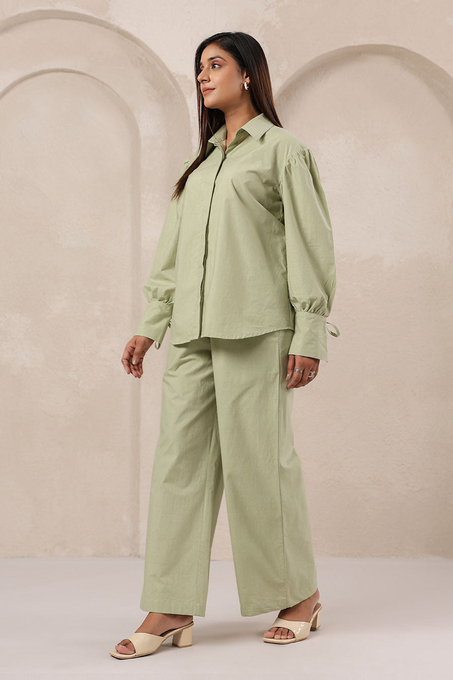 Sage Green Cotton Classic Co-Ord Set