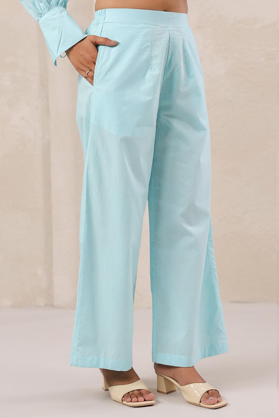 Sky Blue Cotton Classic Co-Ord Set
