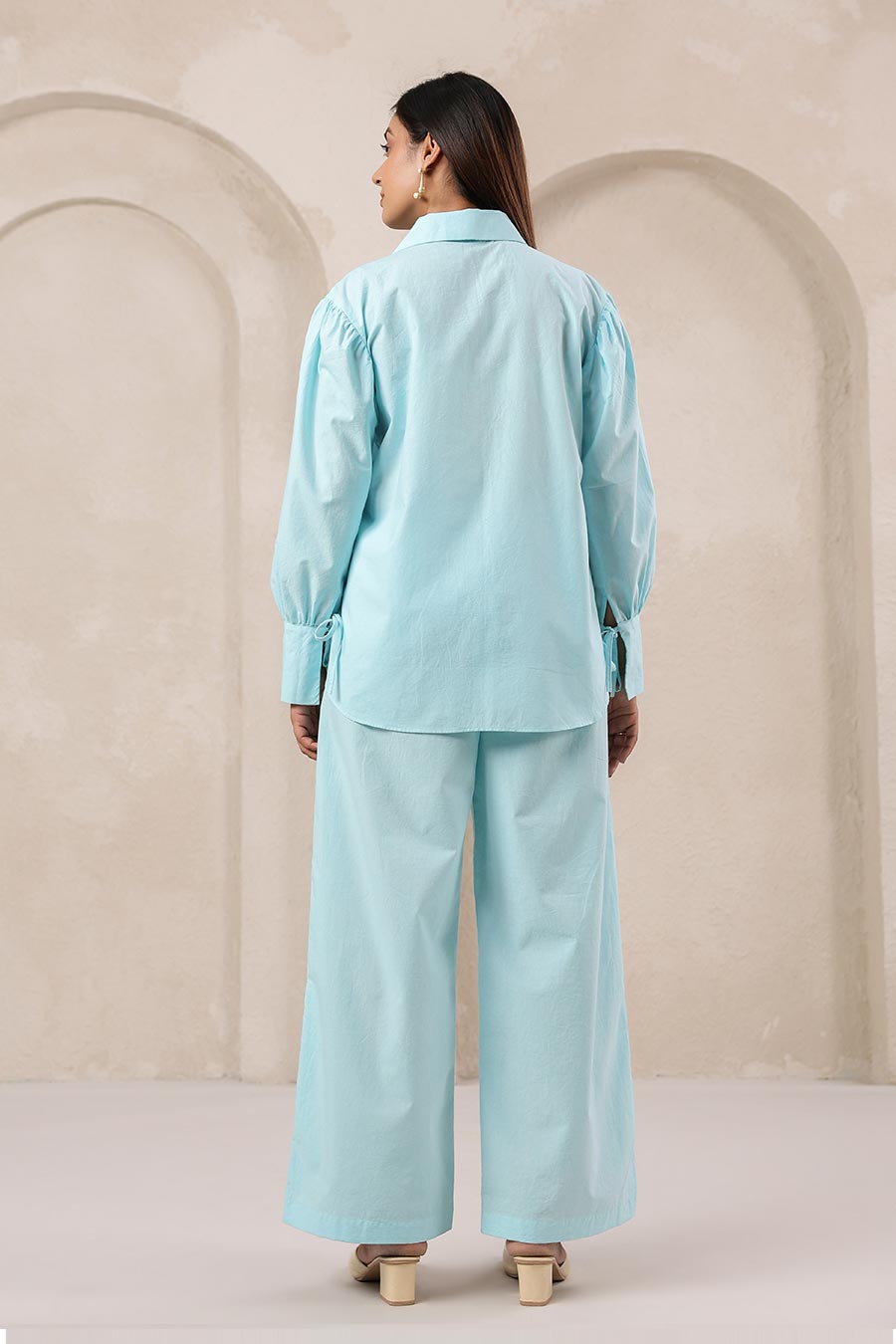 Sky Blue Cotton Classic Co-Ord Set