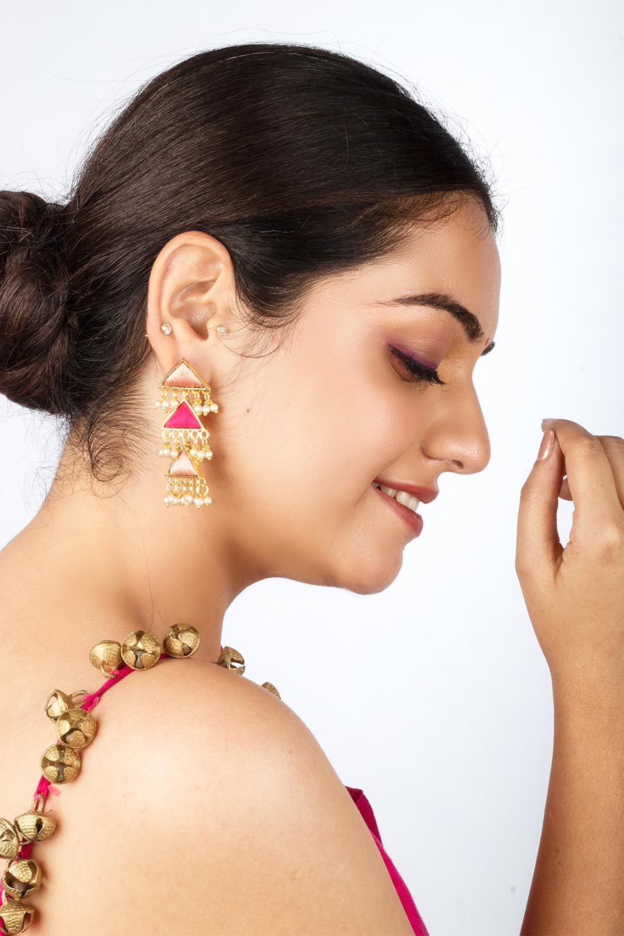 Peach Dream Danglers Earrings