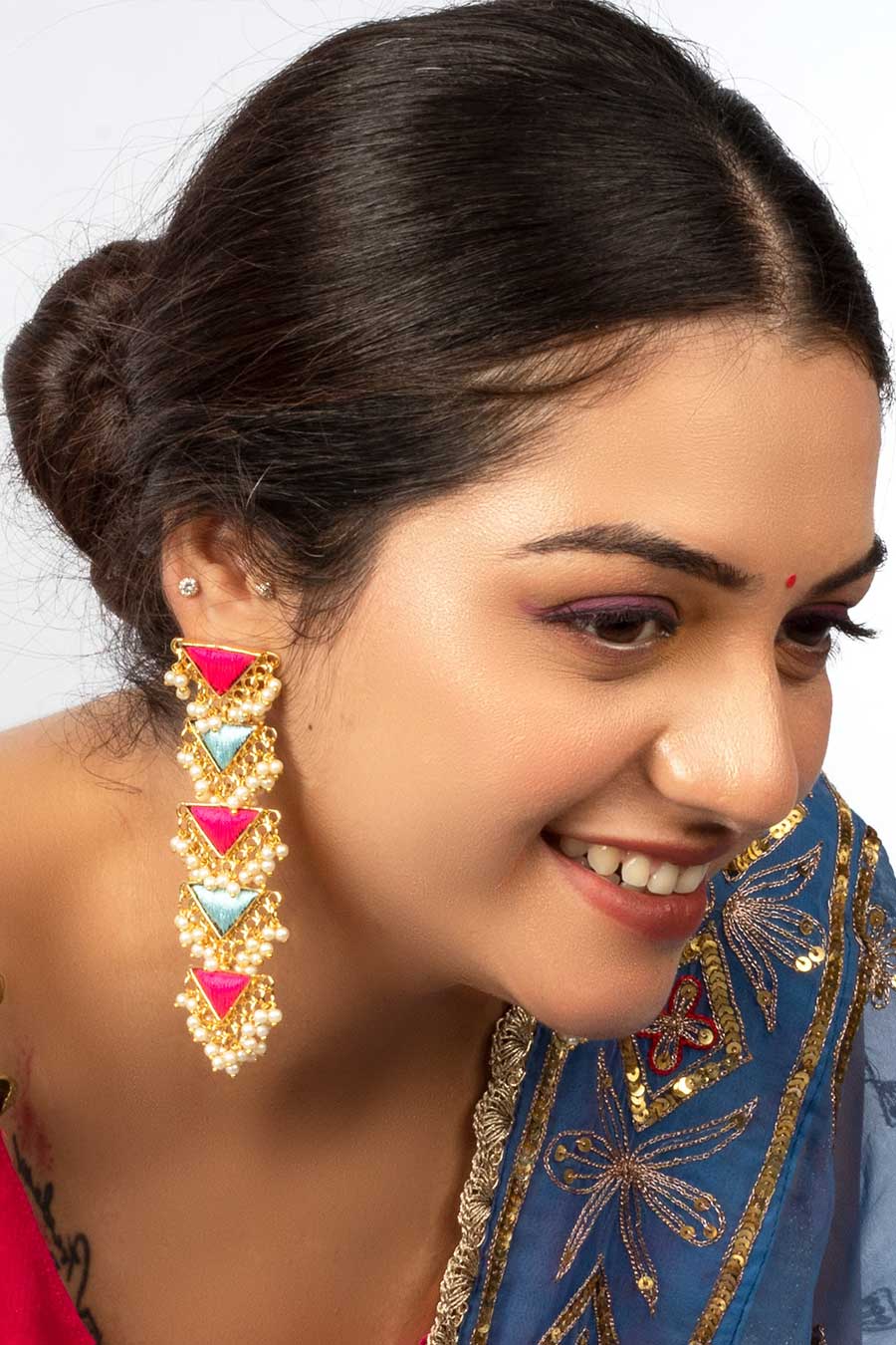 Blush Breeze Cluster Earrings