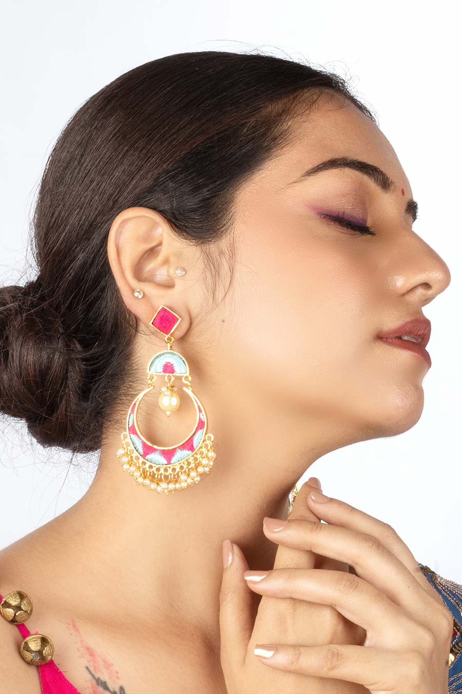 Blooming Pearl Chandbali Earrings