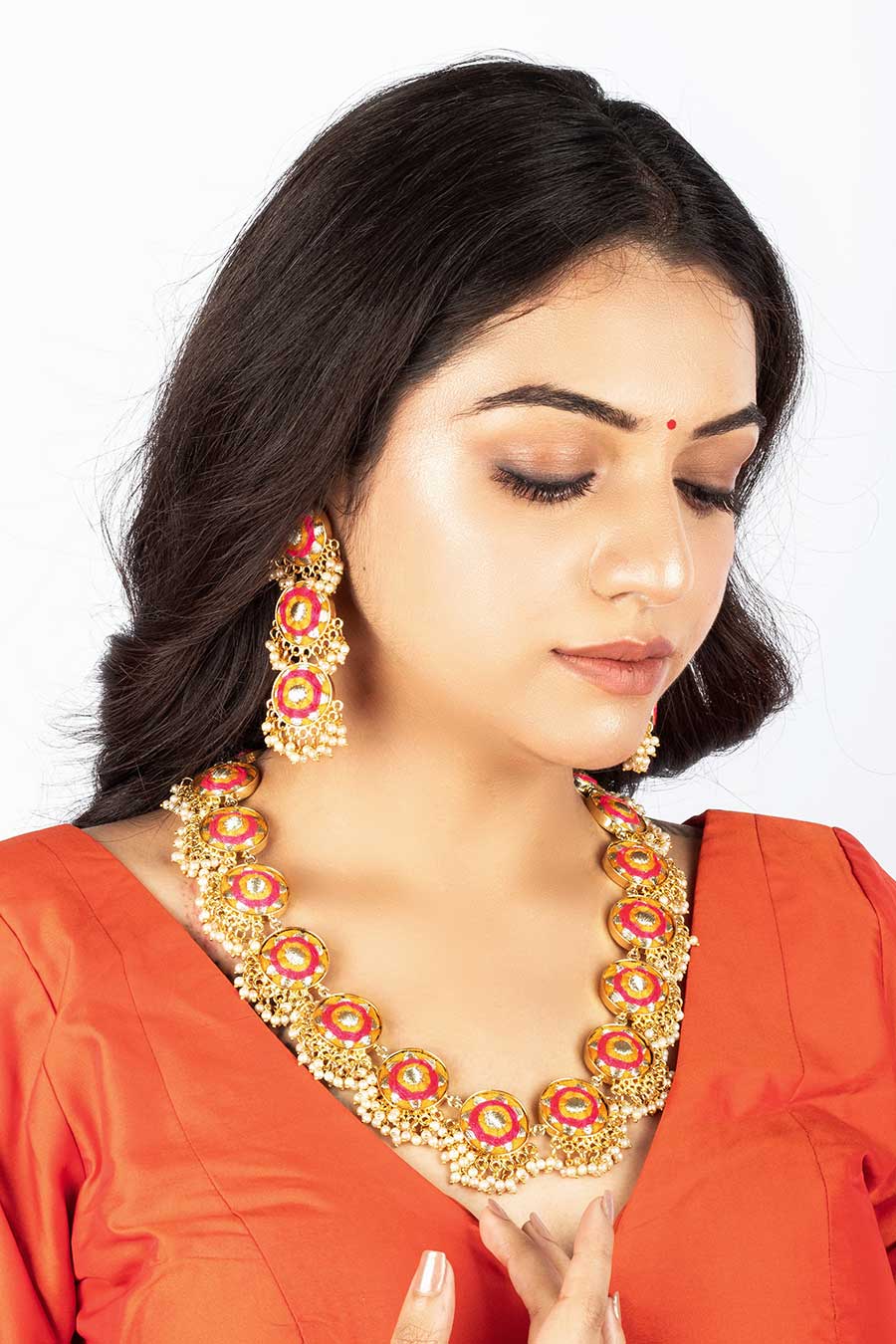 Marigold Garden Handcrafted Necklace Set