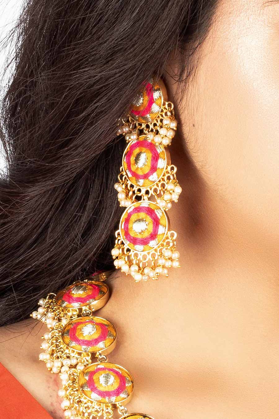 Marigold Garden Handcrafted Necklace Set