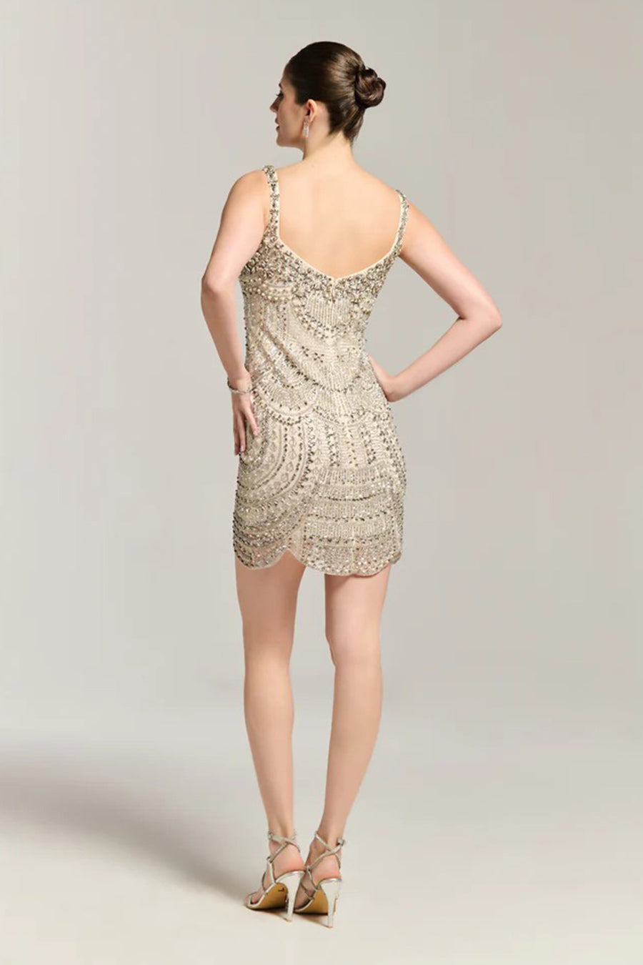 Crystal Elegance Embellished Mini Dress