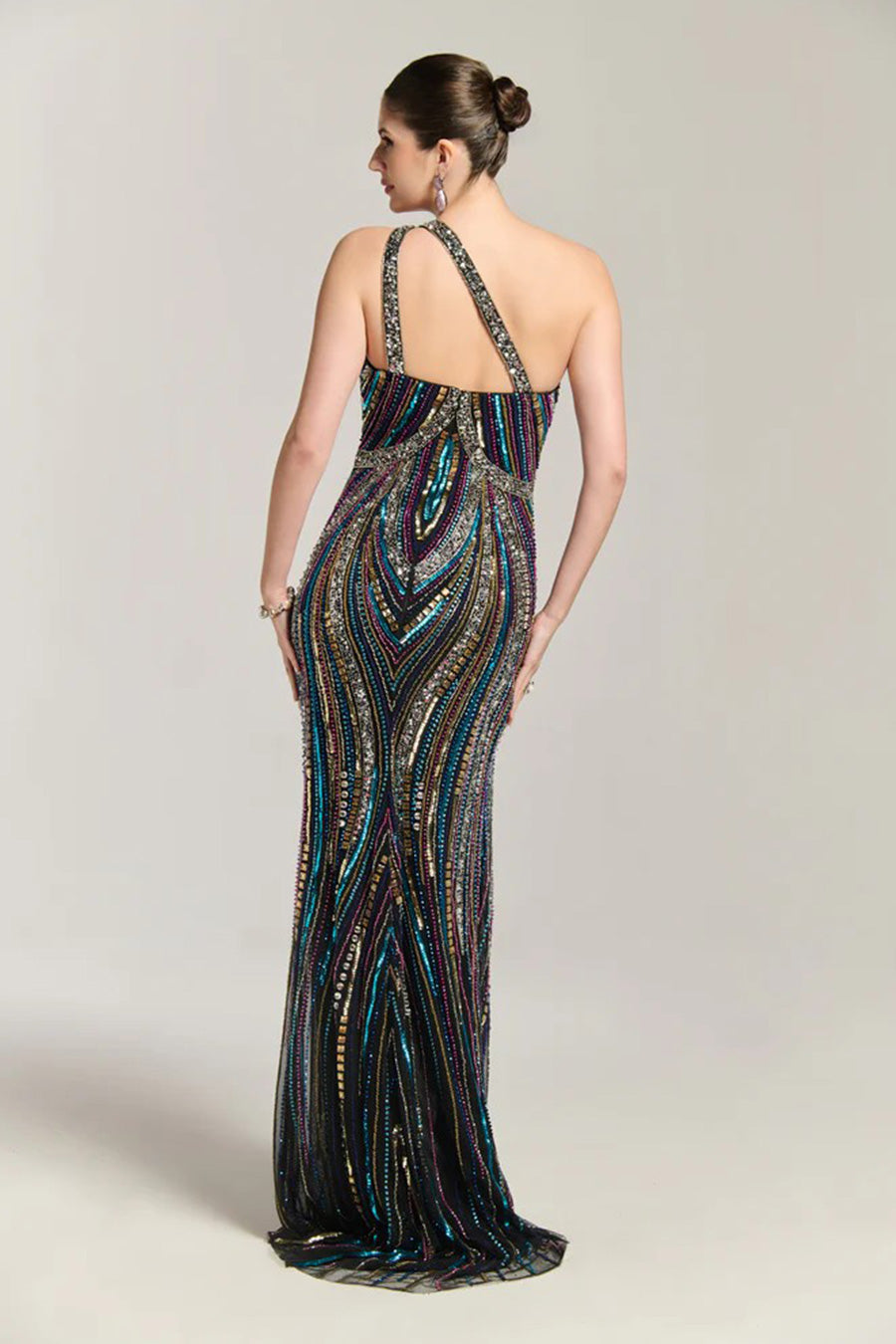 Crystal Couture Black Embellished Gown