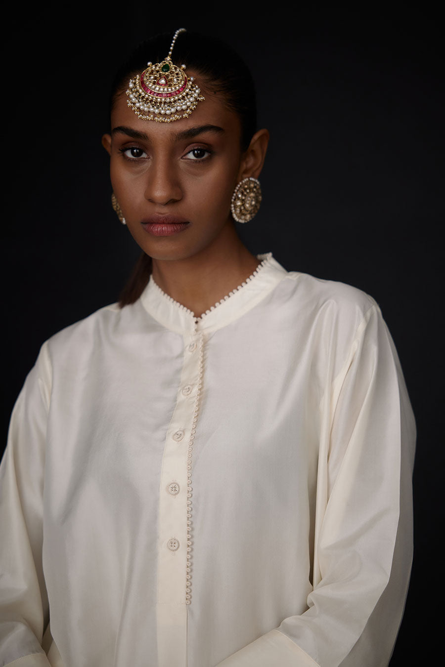 Ivory Kurta & Embroidered Pant Set