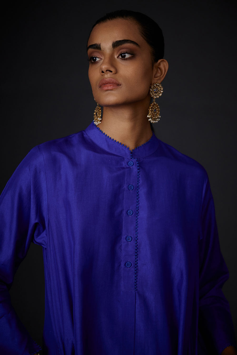 Persian Blue Tunic & Embroidered Pant Set