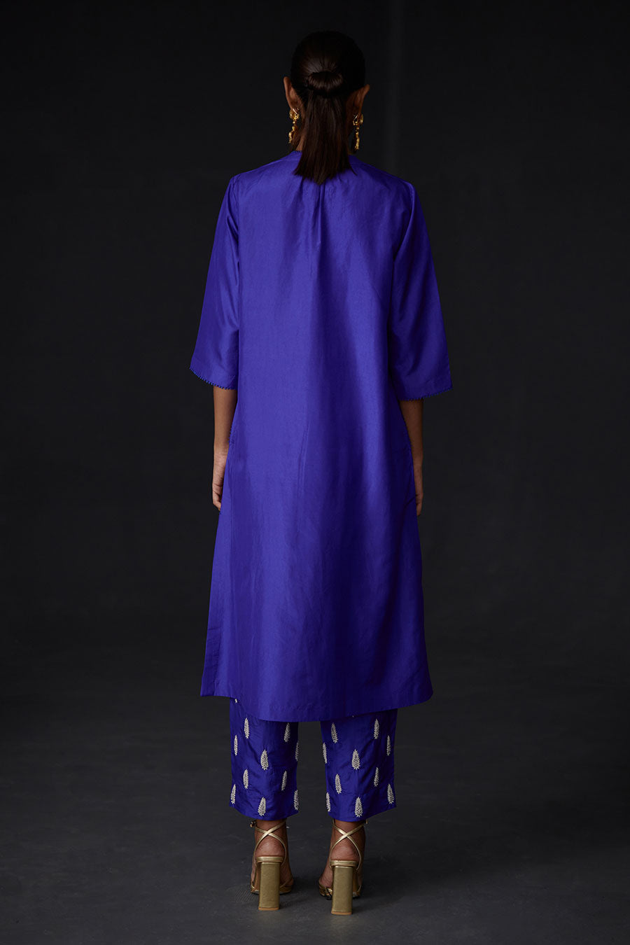 Persian Blue Tunic & Embroidered Pant Set