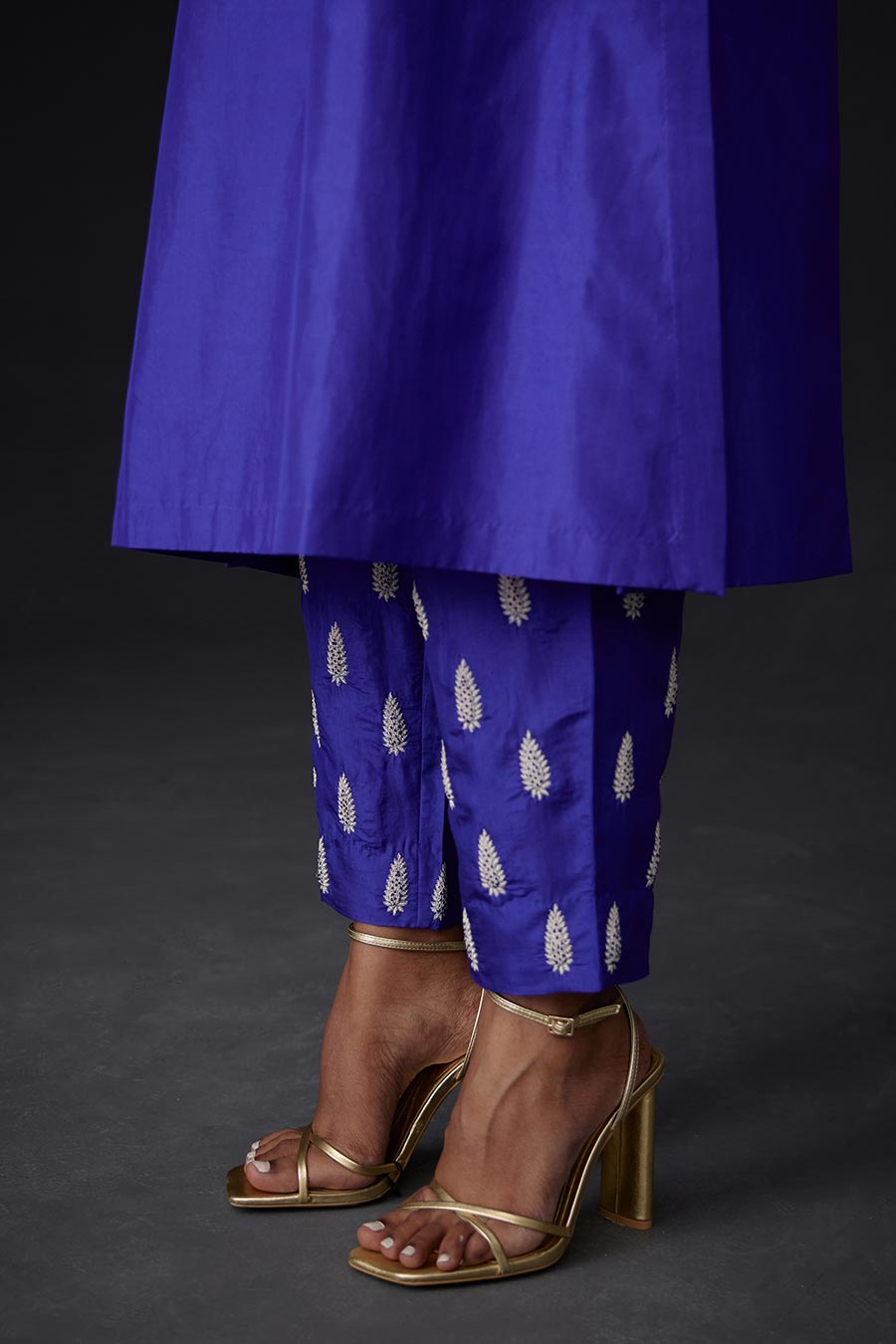 Persian Blue Tunic & Embroidered Pant Set