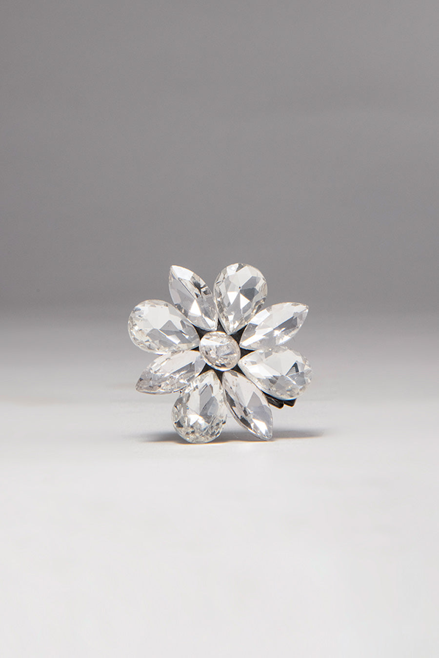 Silver Crystal & Stone Clip