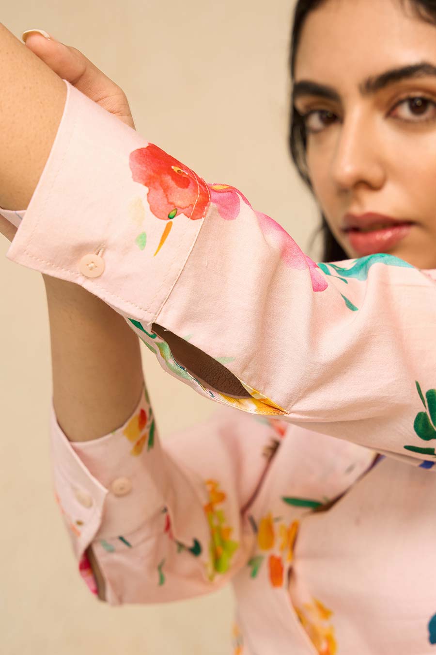 Tropical Pink Printed Shirt & Pant Co-Ord Set