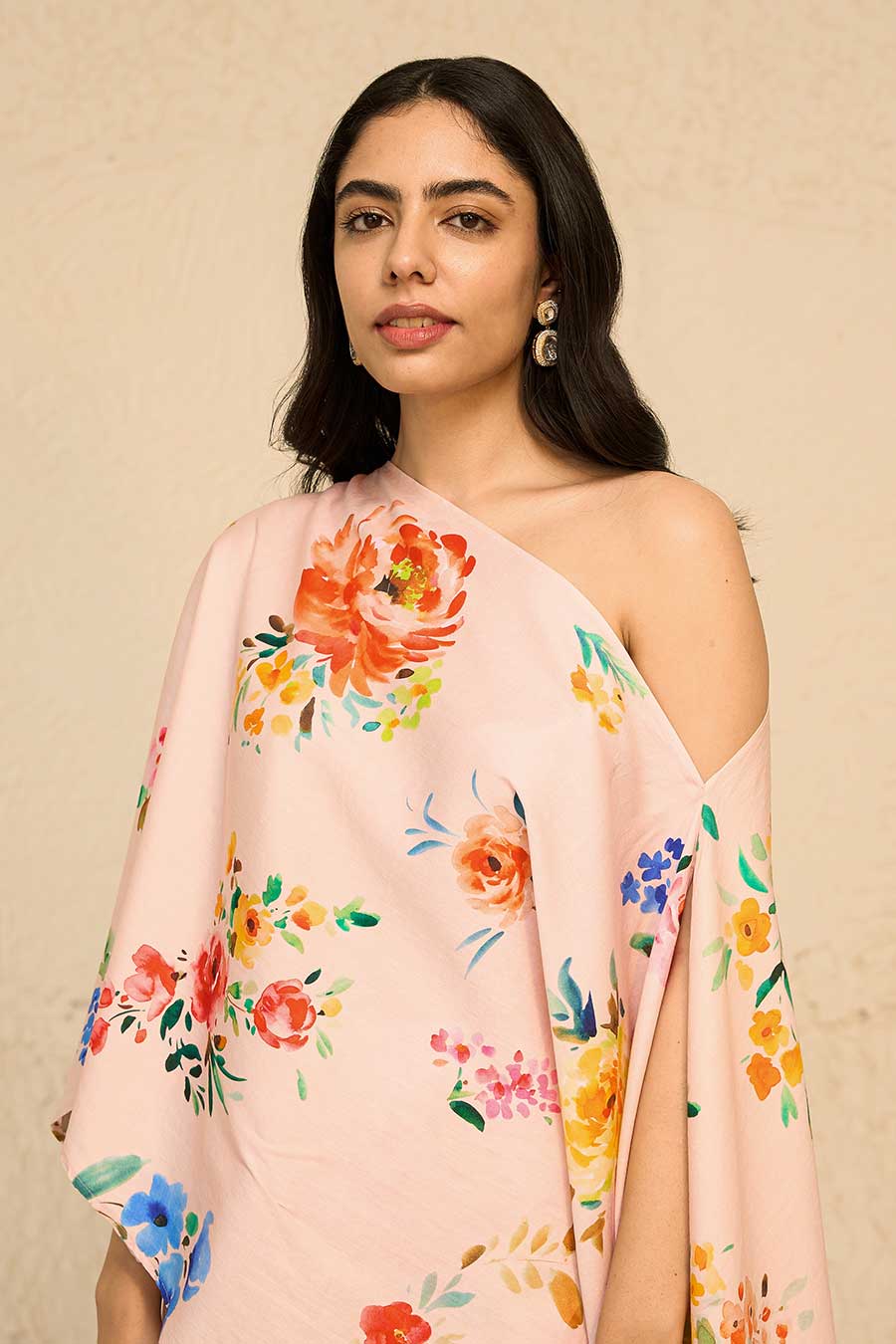 Tropical Pink Printed Kaftan & Pant Co-Ord Set