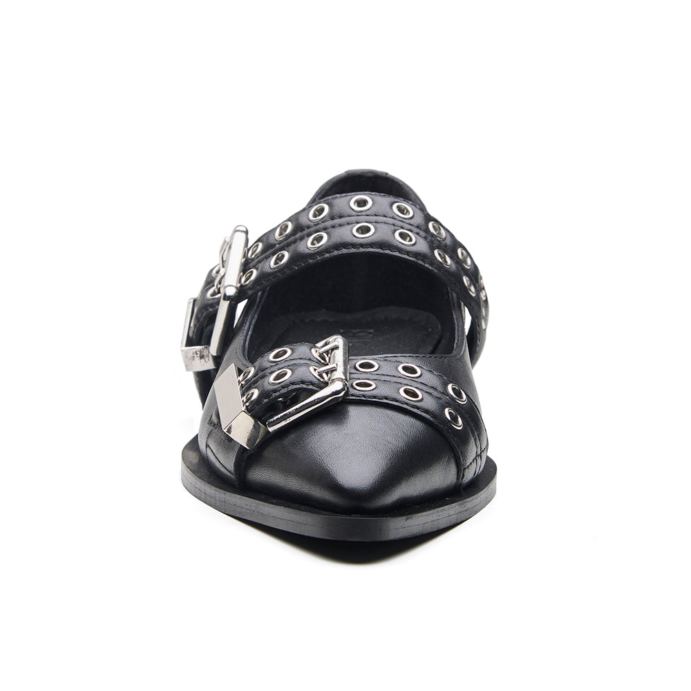 Black Juliana Close Ballerina